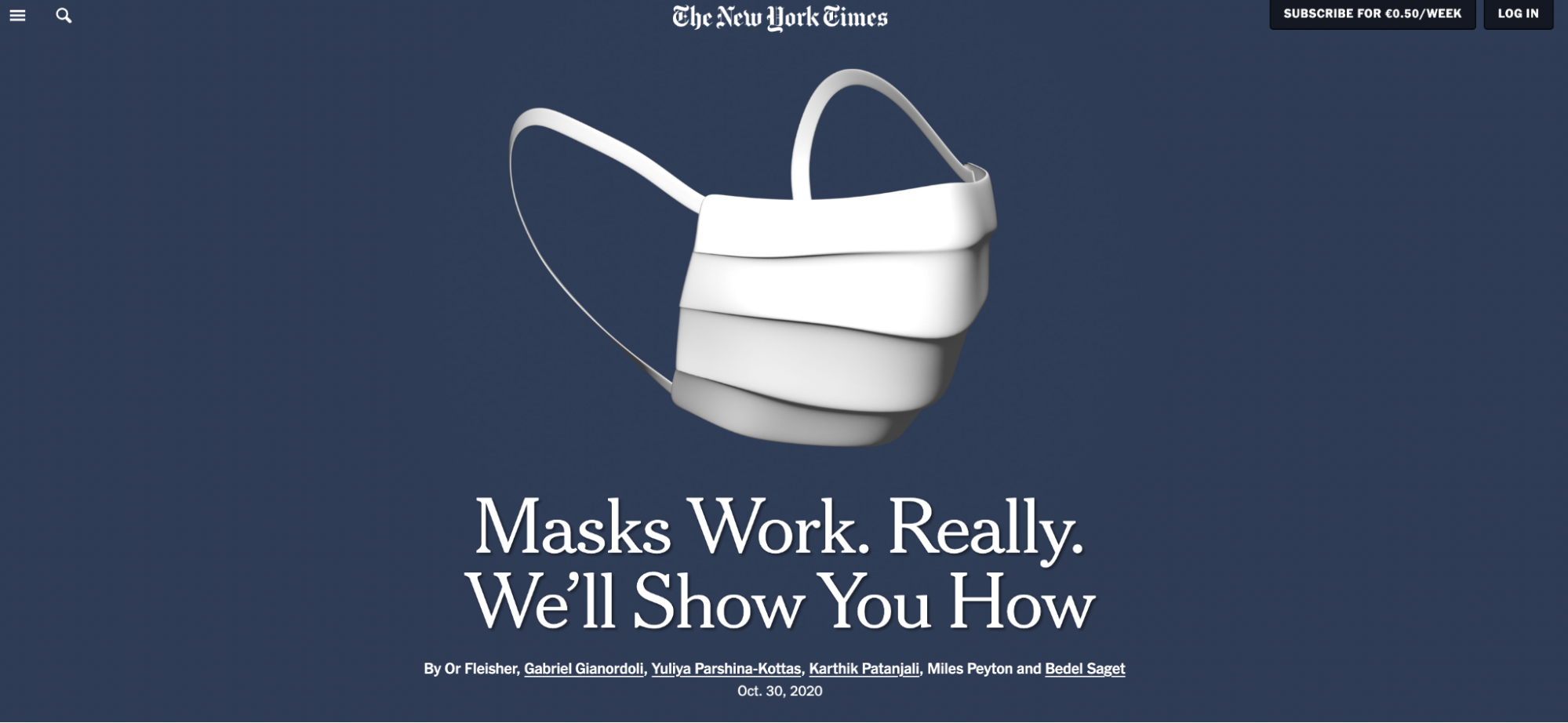 Masks work really