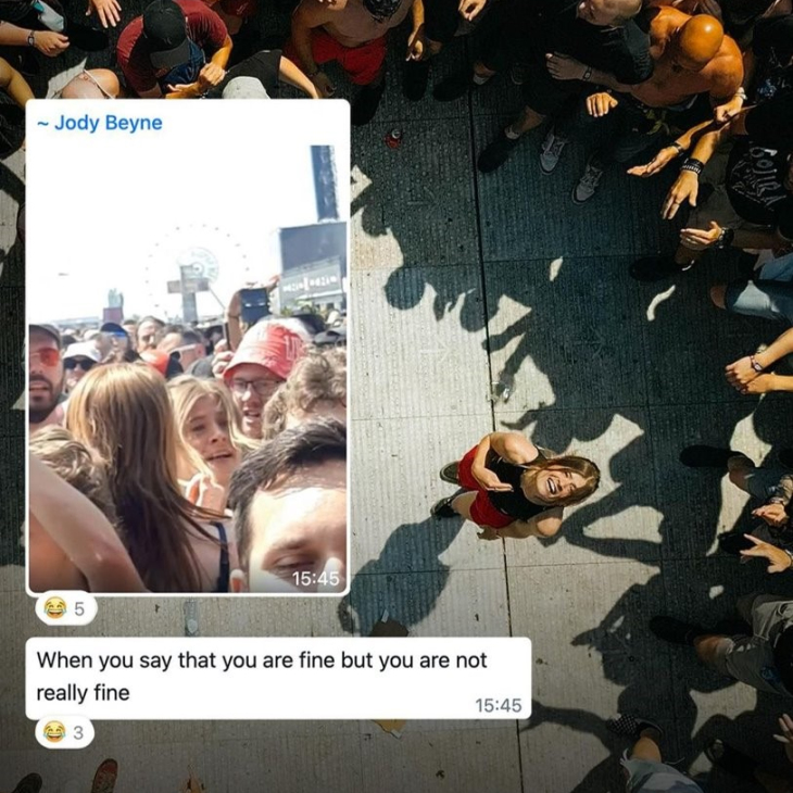 screenshot from the group chat